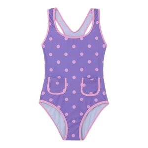 Gottex Kids. Girls. Purple Polka Dot Swimsuit. Size 5. NWT.